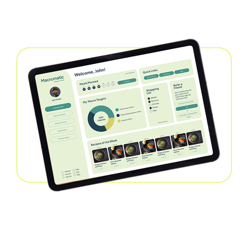 Macromatic: Dashboard Design